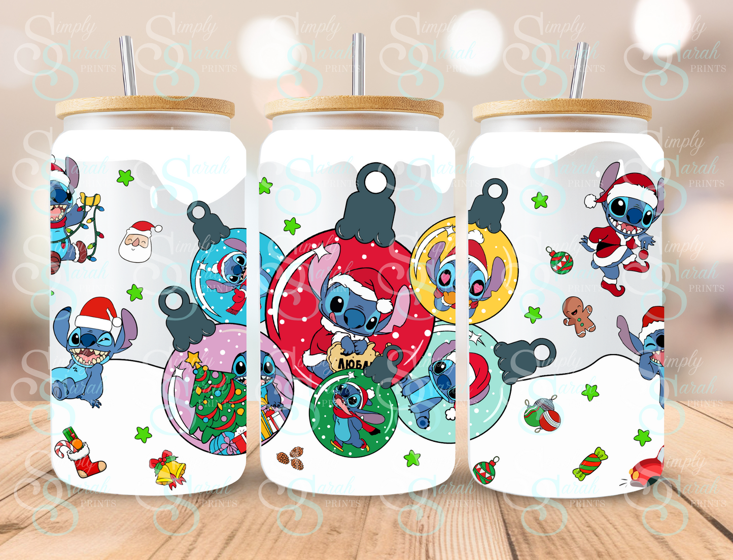 Blue Alien Ornaments