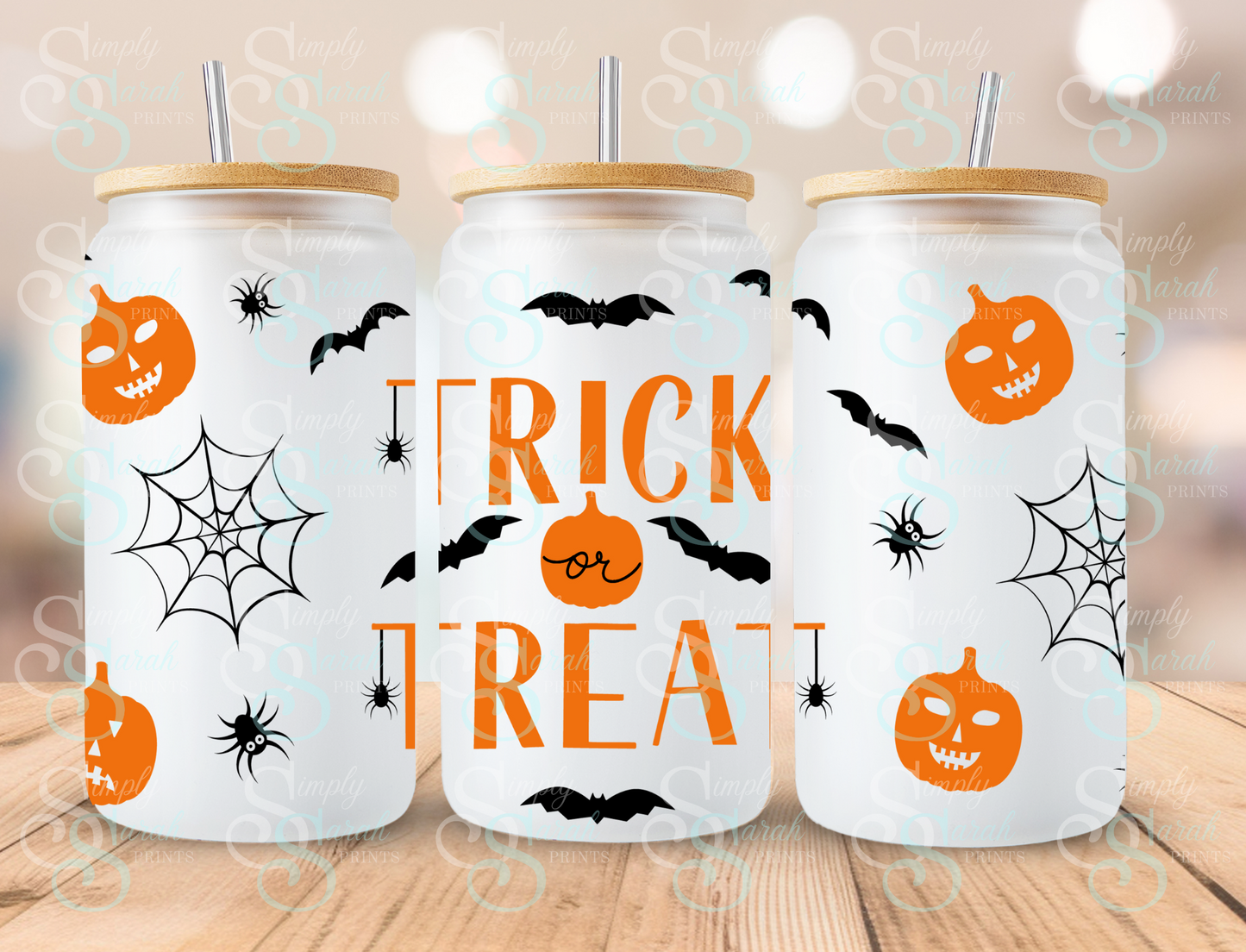 Trick or Treat Spiderwebs and Pumpkins