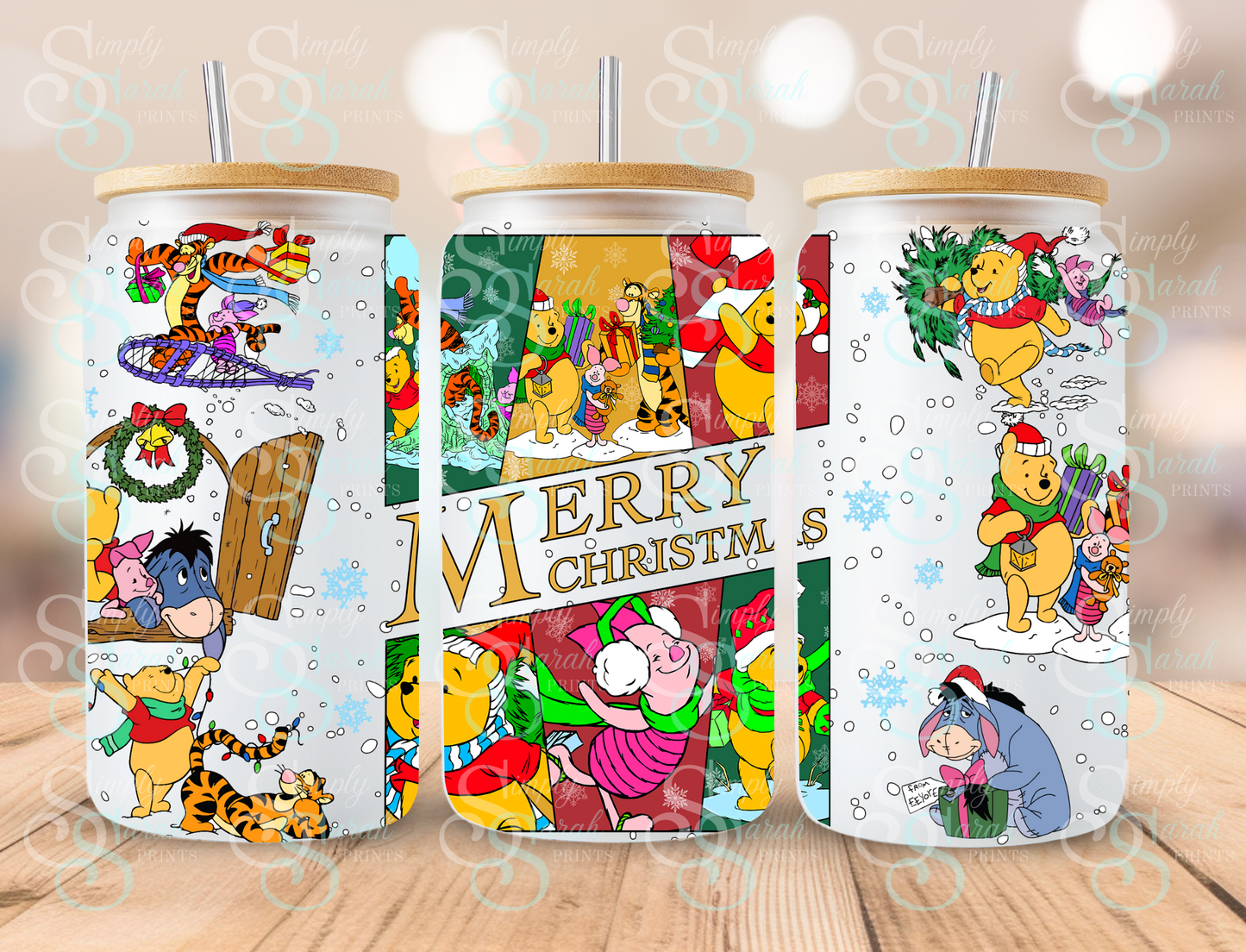 Merry Christmas, Bear, pig, tiger, donkey