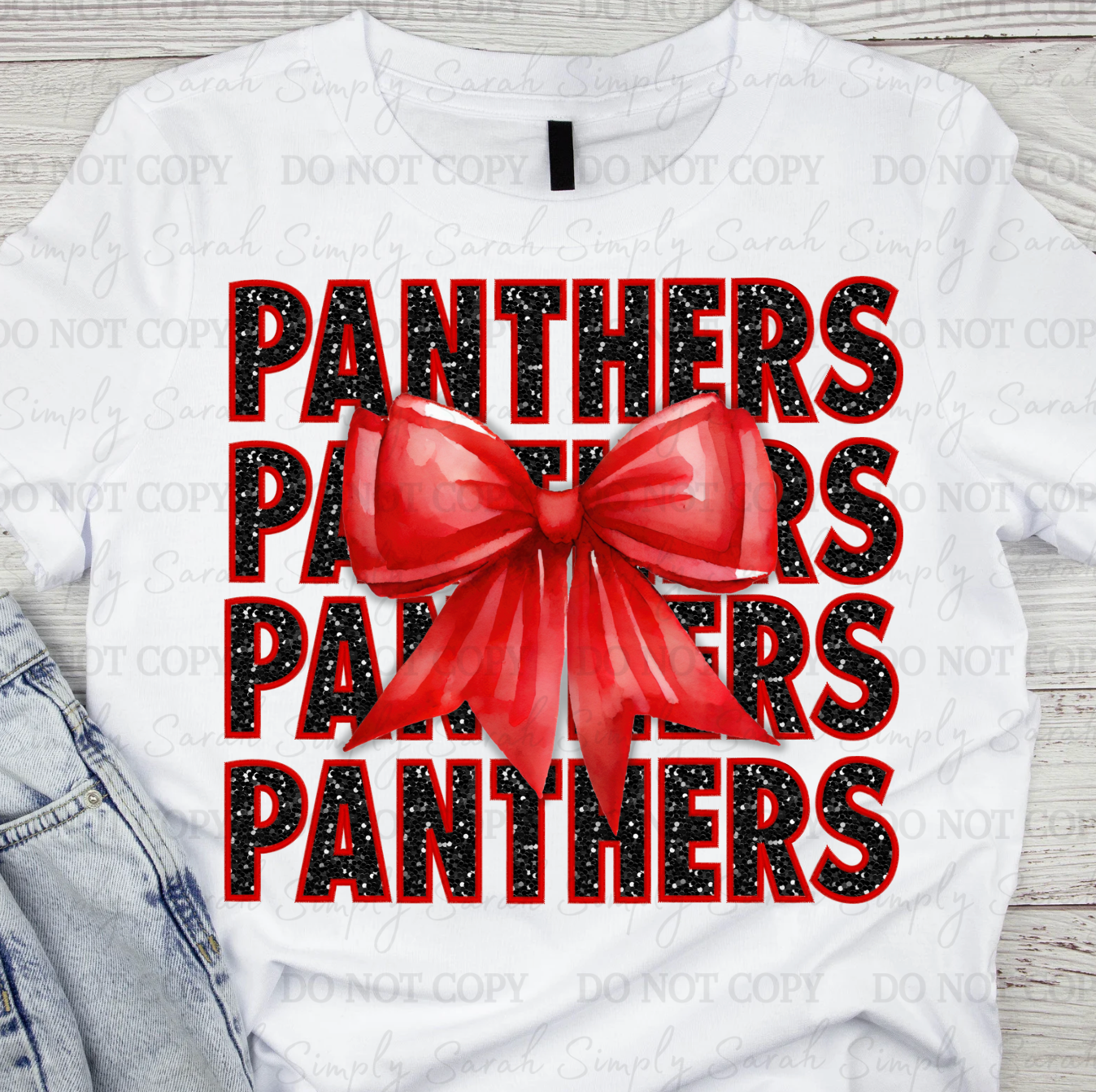 Faux Embroidery: Panthers