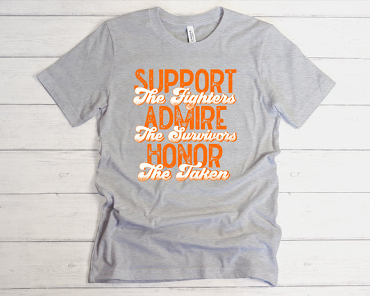 Support Admire Honor Orange