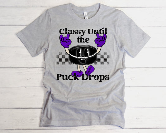Classy Until Puck Drops Purple