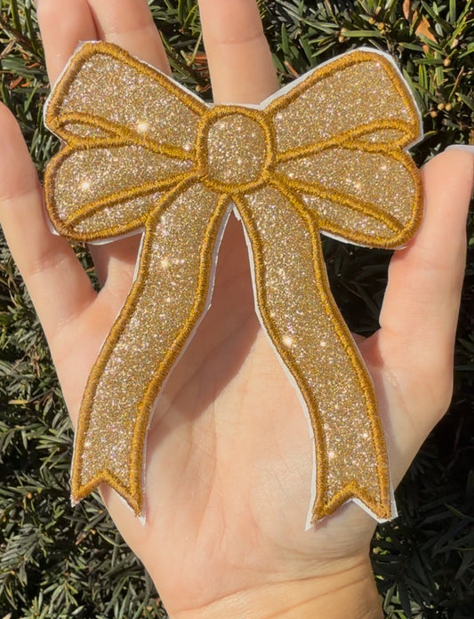 Side Embroidery Bow Applique Patch: 2 WEEK TAT